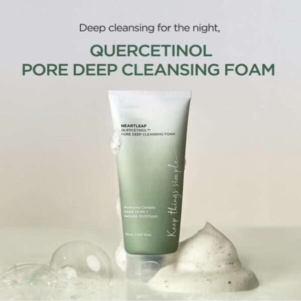 Anua Heartleaf Quercetinol Pore Deep Cleansing Foam                 رغوة التنظيف العميق للمسام من أنوا هارتليف كيرسيتينول