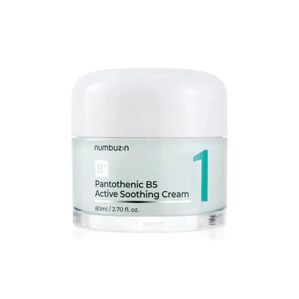 Numbuzin NO.1 PANTOTHENIC B5 ACTIVE SOOTHING CREAM 80ML    كريم نومبوزين رقم 1 المهدئ الفعال مع حمض البانتوثنيك ب5 80 مل