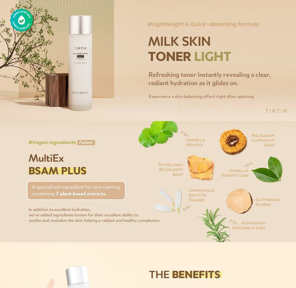 TIRTIR - Milk Skin Toner Light Trial Size