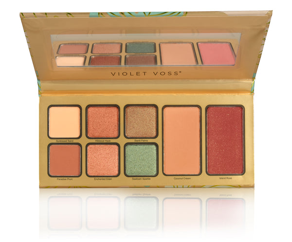 Violet Voss Cosmetics Pretty in Paradise Face & Shadow Palette مجموعة فيوليت فوس كوزماتيكس بريتي إن بارادايس للوجه والظلال